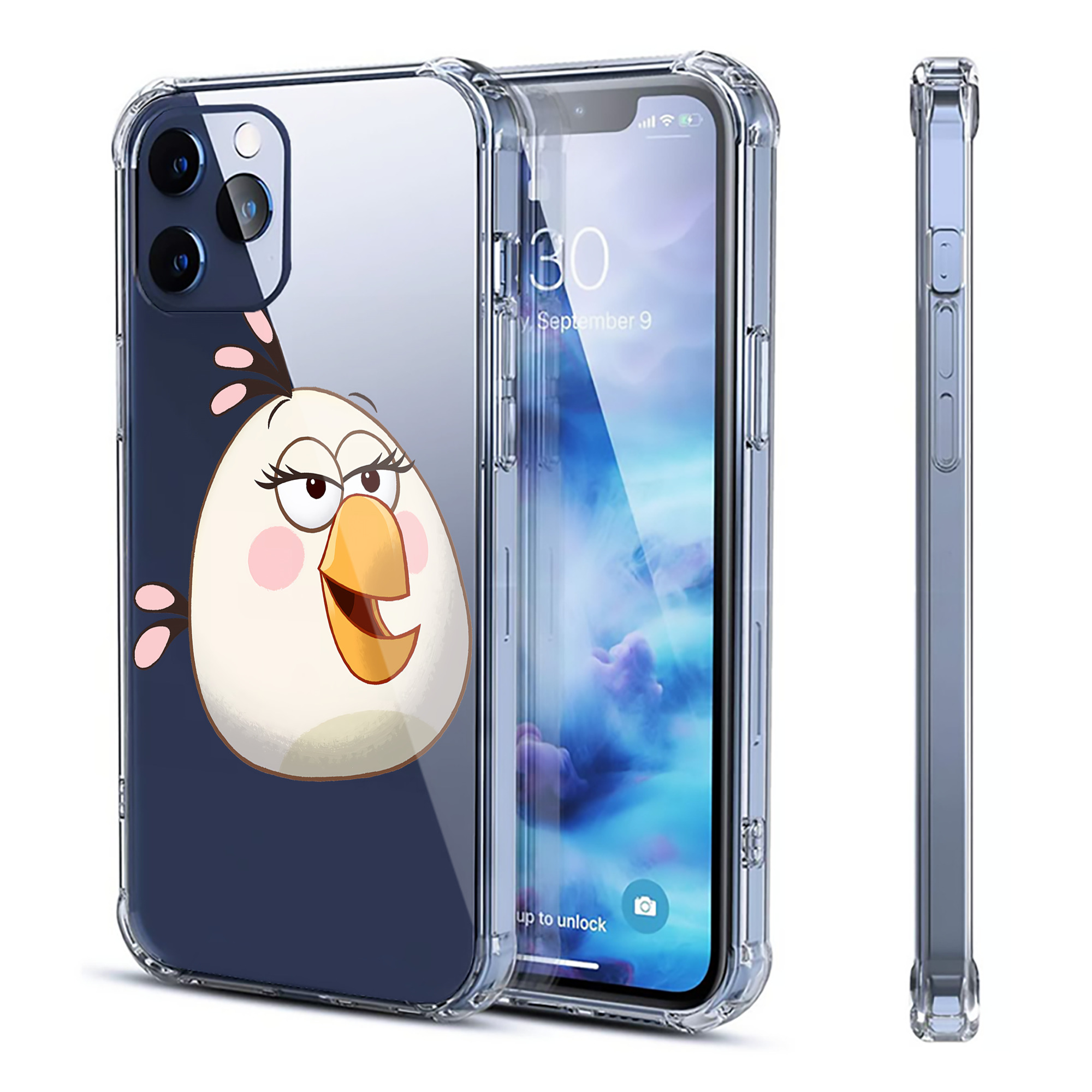 （画像用） Angry Birds アングリーバード 【iPhone 12シリーズ対応】透明スマホケース（クリアソフトケース）